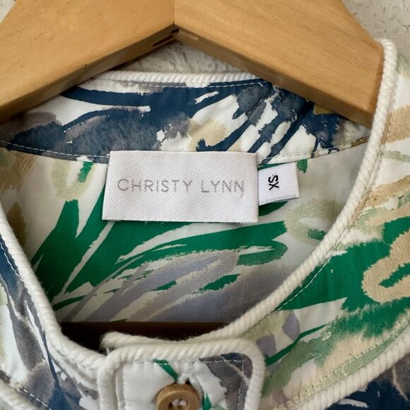 CHRISTY LYNN Lucie Dress in Multi Leaves Print *Belt maybe Missing* - Picture 6 of 9